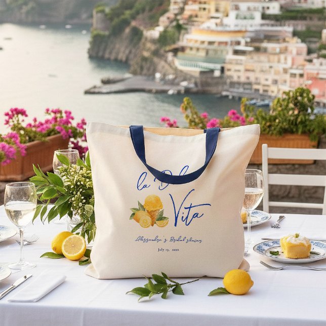 Tote Bag La Dolce Vita Été Italien Élégant Fête de Mariage (Créateur téléchargé)