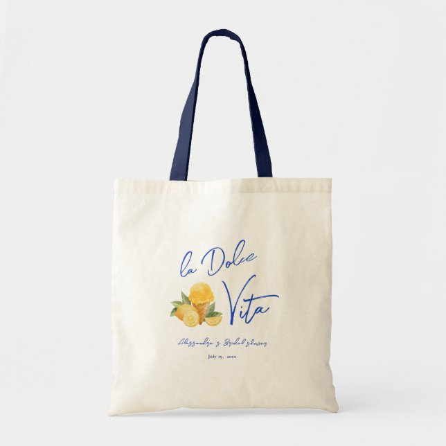 Tote Bag La Dolce Vita Fête des mariées d'été italienne (Devant)