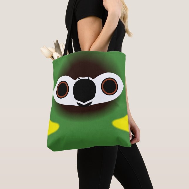 Tote Bag La face d'un ara à collier jaune (De près)