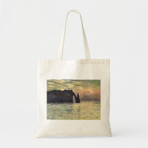Tote Bag La falaise d'Étretat, coucher de soleil de Claude