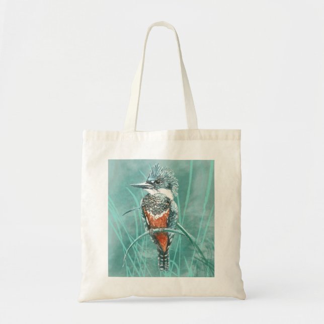 Tote Bag La faune martin-pêcheur Oiseau Nature Art (Devant)