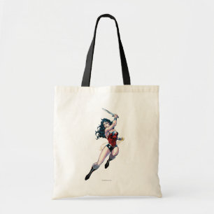 Tote Bag La Femme des merveilles en train de balancer l'épé