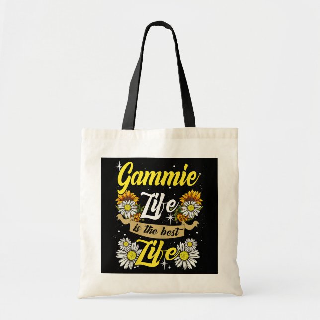 Tote Bag La Femme Gammie Life Est La Meilleure Vie Tourneso (Devant)
