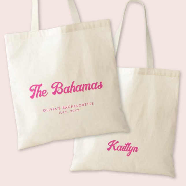 Tote Bag La fête de la Bachelorette des Bahamas Fourre-tout (The Bahamas Bachelorette Party Tote Bag)