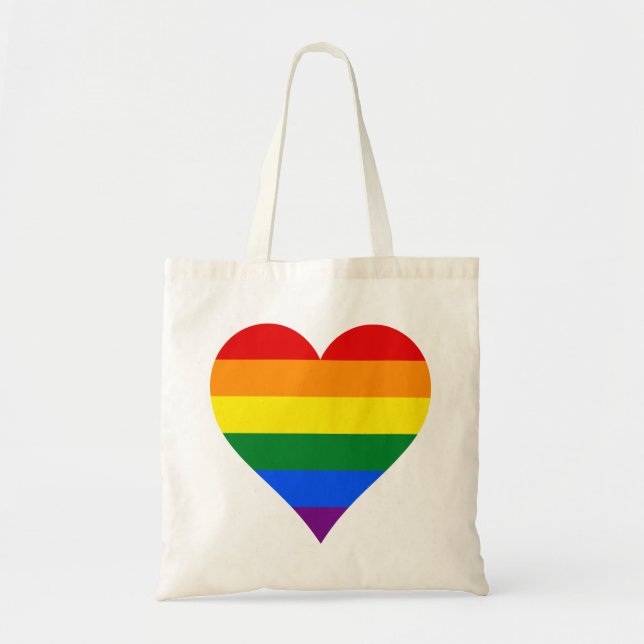 Tote Bag La fierté LGBT coeur Budget Fourre-tout (Devant)