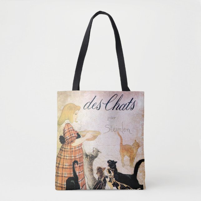 Tote Bag La Fille aux chats, Alexandre Steinlen (Devant)
