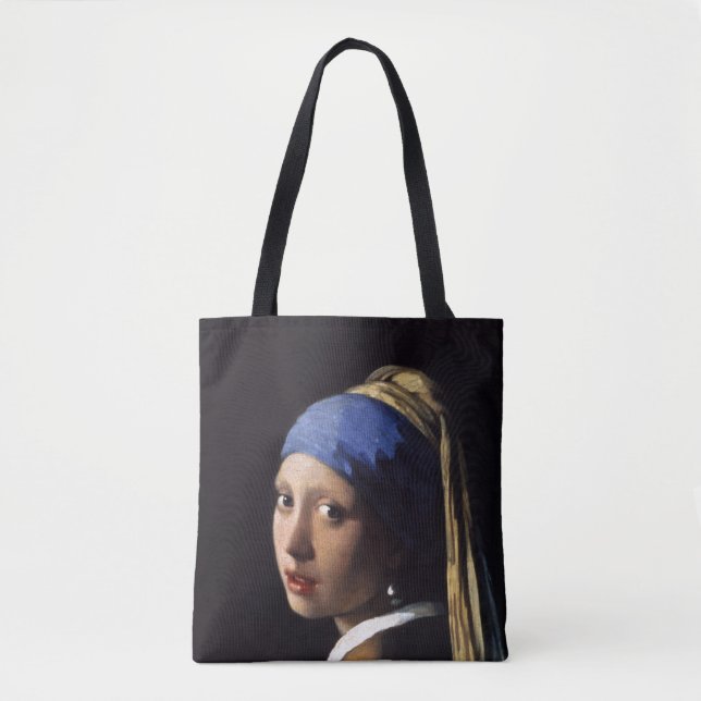 Tote Bag La fille avec une perle oreille par Johannes Verme (Devant)