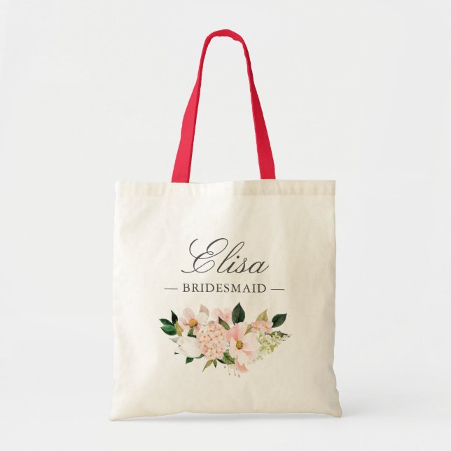 Tote Bag La fleur d'hortensia rougissent demoiselle (Devant)