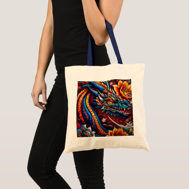 Tote Bag "La Fleur du Dragon" (Devant (produit))