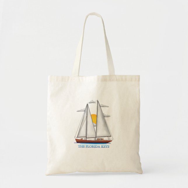 Tote Bag La Floride Keys Côtier Nautique Voilier (Devant)