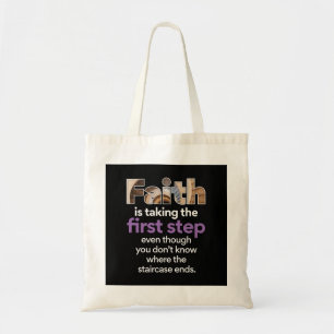 Tote Bag "La Foi Fait Le Premier Pas..." Graphique (3,9 W)