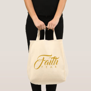 Tote Bag La foi sur la peur Gold Graphisme