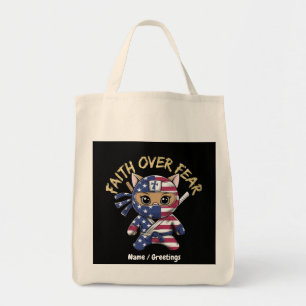 Tote Bag La foi sur la peur Inspiration chrétienne Customis