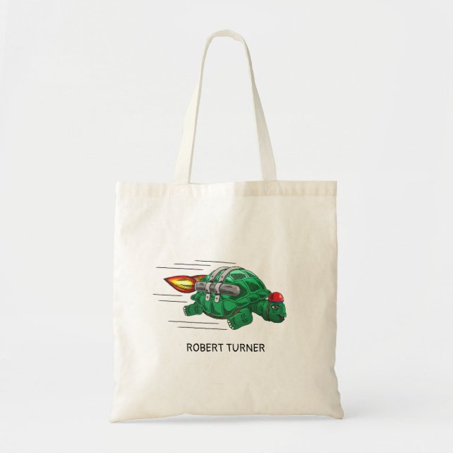 Tote Bag La folle balade en jetpack de la tortue (Devant)