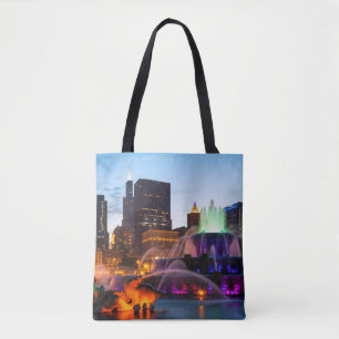 Tote Bag La Fontaine De Buckingham S'Éclat La Nuit