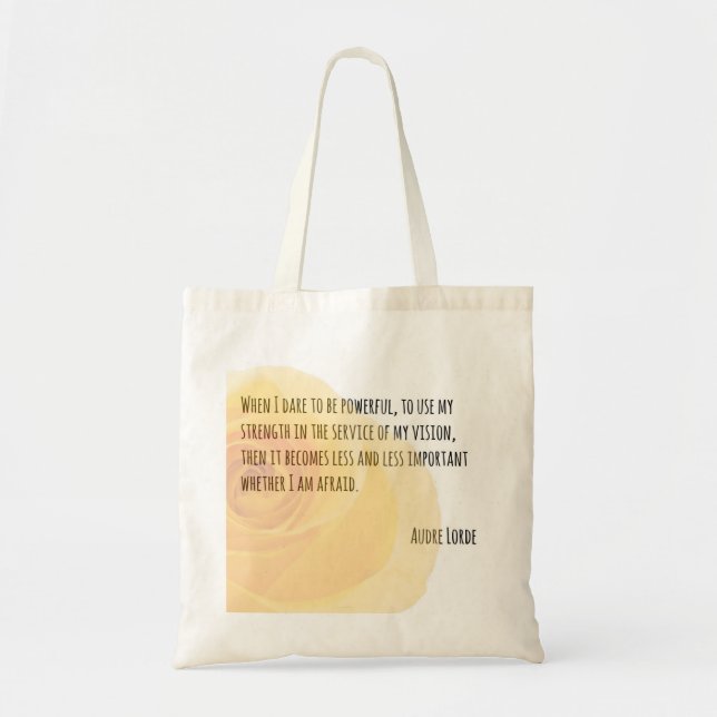 Tote Bag La force d'une femme - citation fourre-tout (Devant)