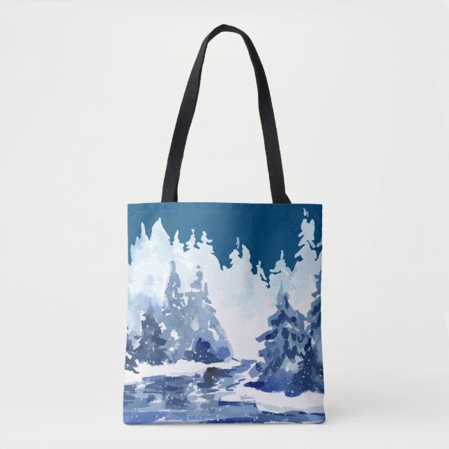 Tote Bag La forêt d'hiver Fourre-tout (Devant)