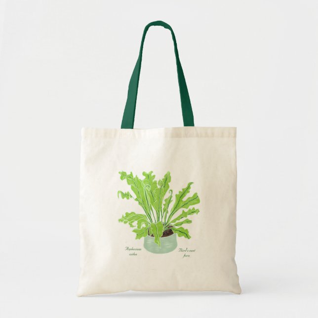 Tote Bag La fougère de nid d'Asplenium Bird - en tirant sur (Devant)