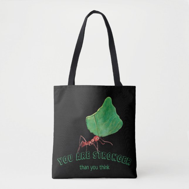 Tote Bag La fourmi transportant une grosse feuille - Vous ê (Devant)