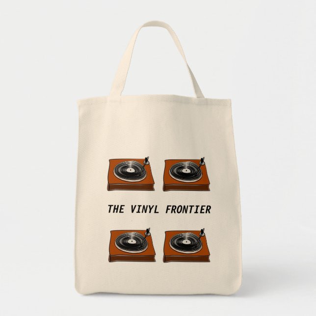 Tote Bag La frontière du vinyle (Devant)