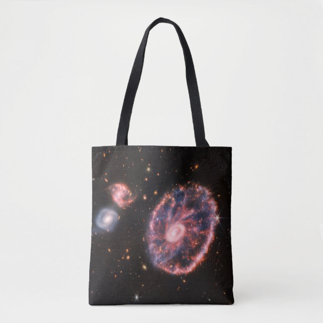 Tote Bag La Galaxie Cartwheel Et Ses Galaxies Compagnons. (Devant)