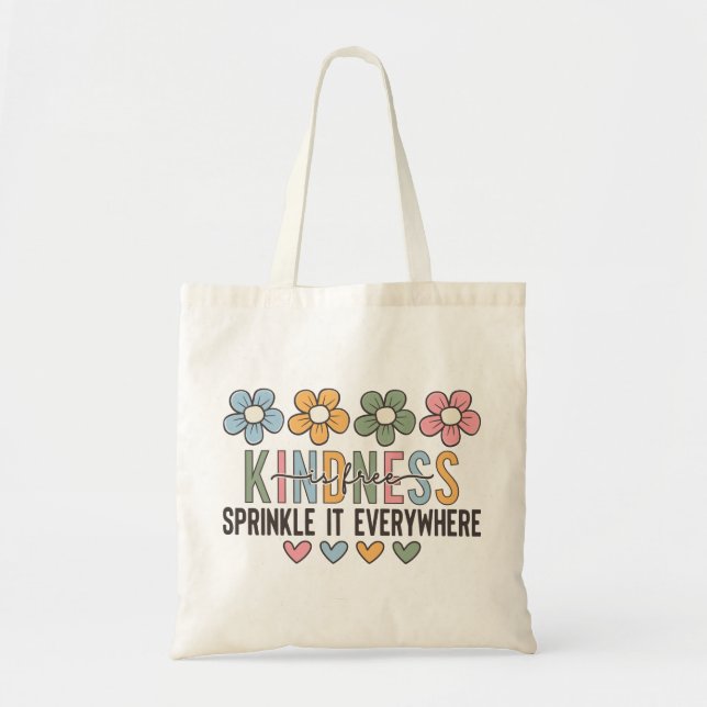 Tote Bag La gentillesse est libre, Daisy Positive Citation (Devant)