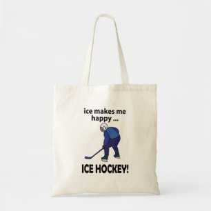 Tote Bag La Glace De Hockey Sur Glace Me Rend Joyeux Hockey