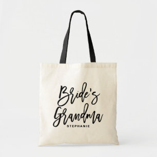 Tote Bag La grand-mère de l'épouse en lettres de main noire