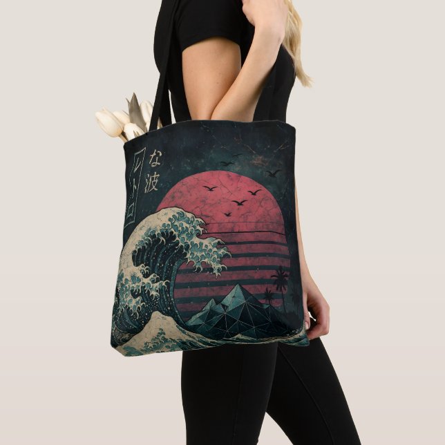 Tote Bag La Grande Classique de la Vague Rétro (De près)