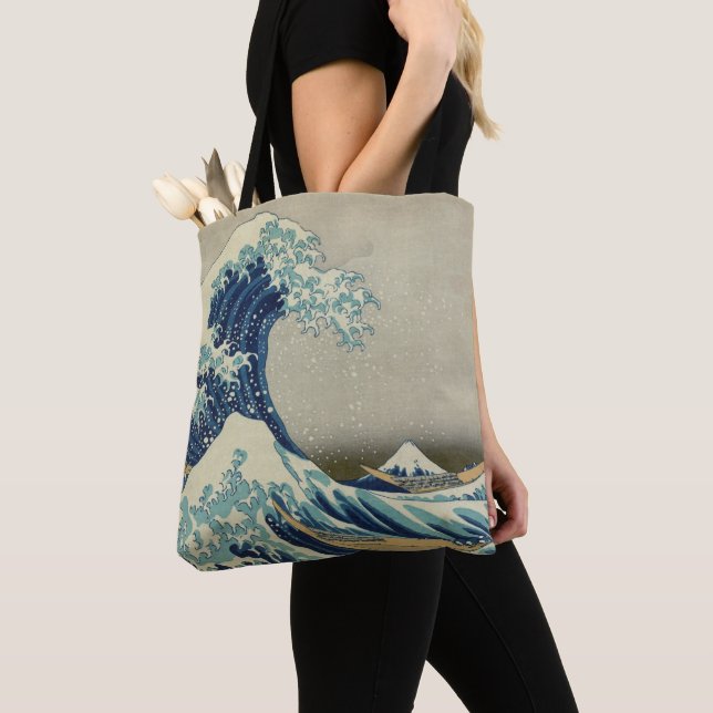 Tote Bag La Grande Vague au large de Kanagawa de Hokusai (De près)
