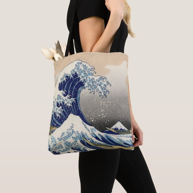 Tote Bag La Grande Vague au large de Kanagawa Hokusai (De près)