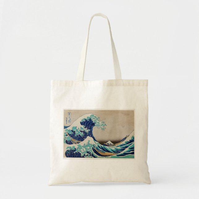 Tote Bag La grande vague de Katsushika Hokusai 1 bende (Devant)