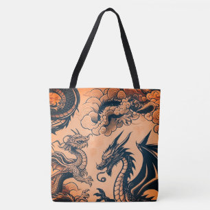 Tote Bag La Guerre des Dragons Cieux Orange