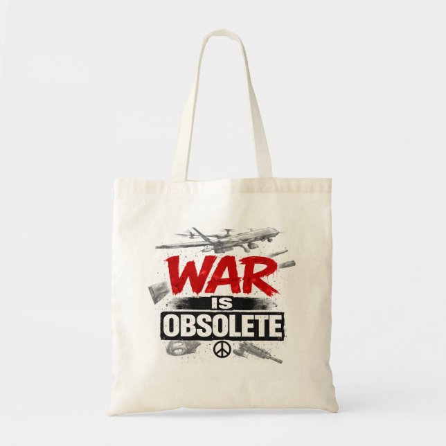 Tote Bag La guerre est obsolète – Conception de protestatio (Devant)
