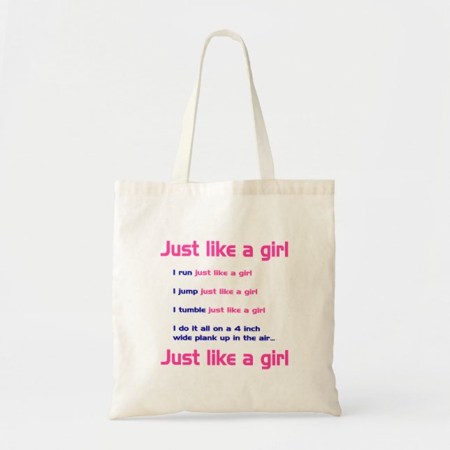Tote Bag La gymnastique aiment une fille (Devant)