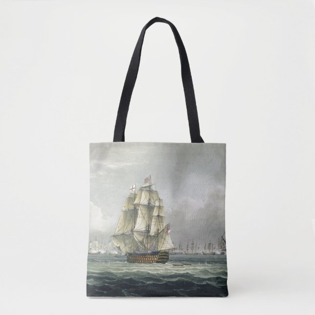Tote Bag La HMS Victory naviguant pour la ligne française a (Devant)