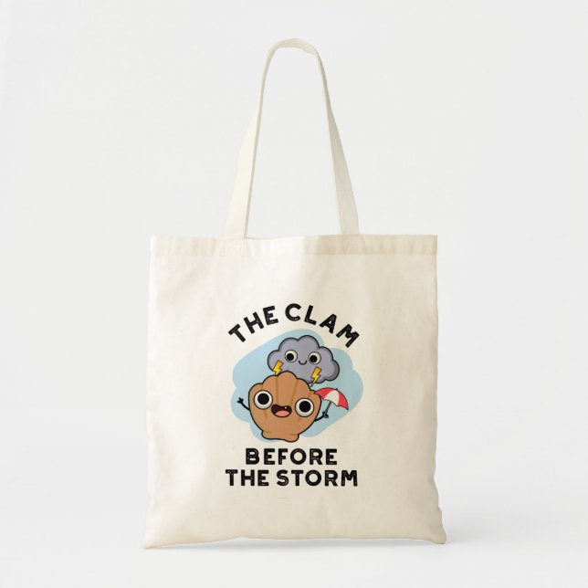Tote Bag La Jambe Avant La Tempête Un Météo Drôle (Devant)