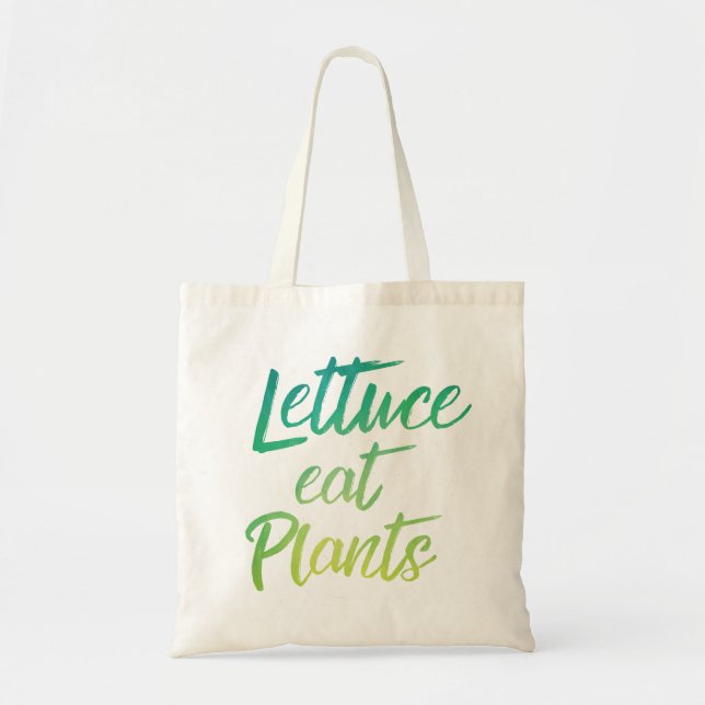 Tote Bag La laitue mangent le végétarien de plante et (Devant)