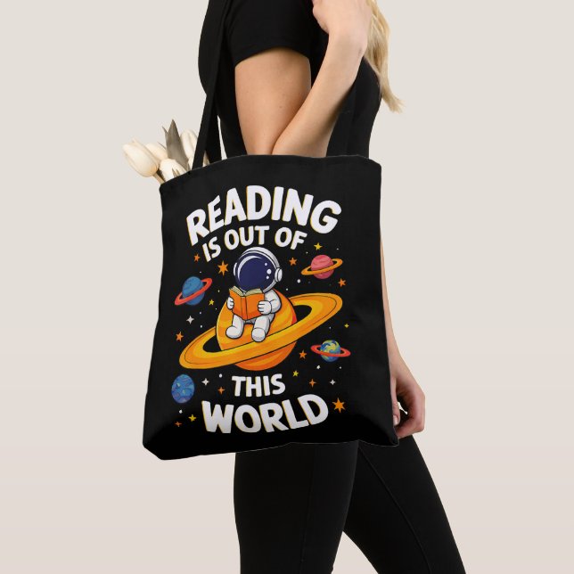 Tote Bag La lecture est hors de ce monde (De près)