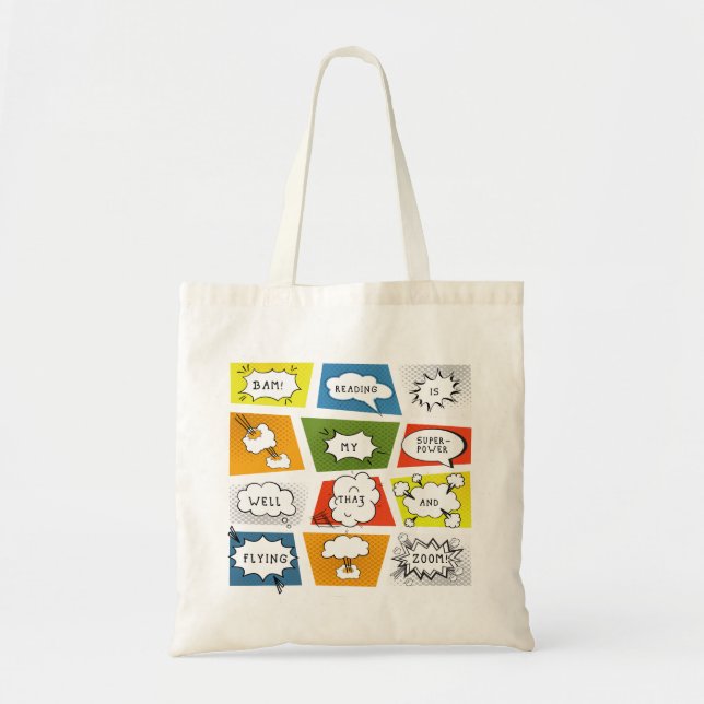 Tote Bag La lecture est ma superpuissance (Devant)