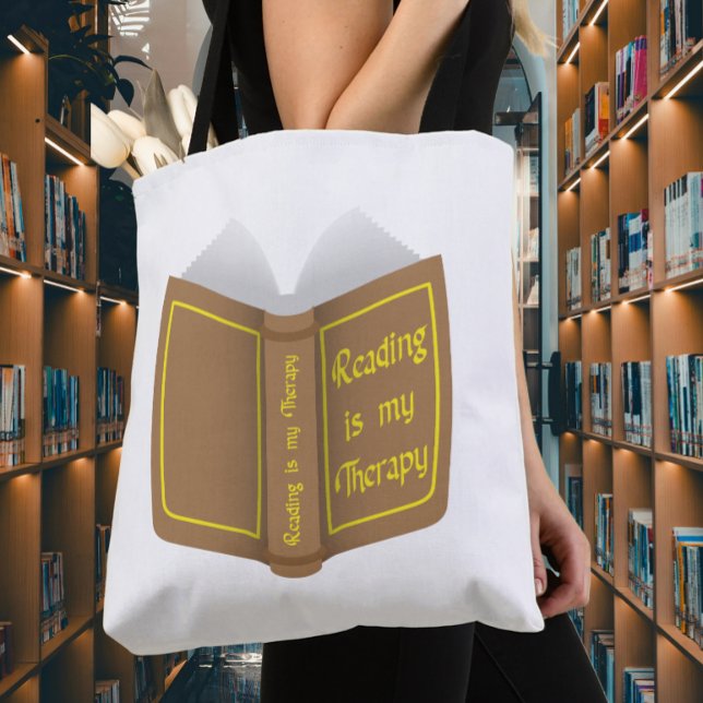 Tote Bag La lecture est ma thérapie (Créateur téléchargé)