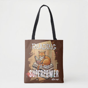 Tote Bag La lecture est mon super pouvoir Cadeau pour amate