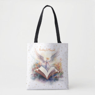 Tote Bag La lecture est un design de flocon de neige magiqu