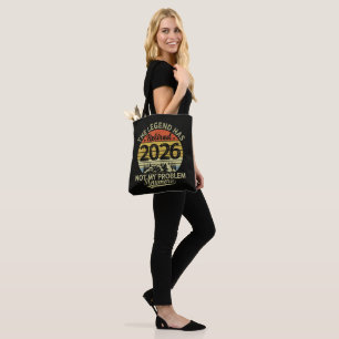 Tote Bag La légende a pris sa retraite 2026 Pas mon problèm