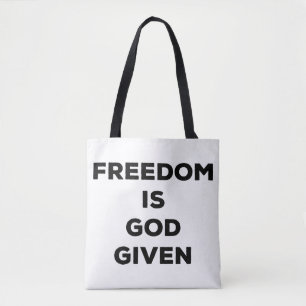 Tote Bag La liberté est donnée par Dieu