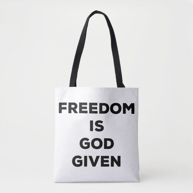 Tote Bag La liberté est donnée par Dieu (Devant)