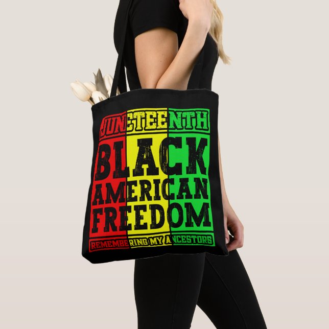 Tote Bag La liberté noire-américaine du 19ème siècle en sou (De près)