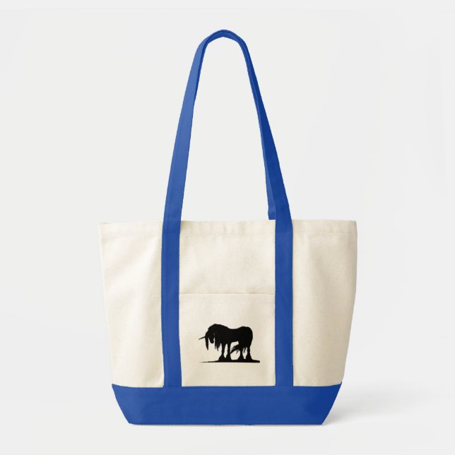 Tote Bag La licorne noire (Devant)