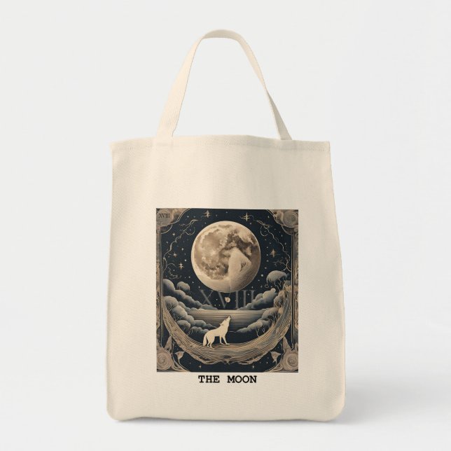 TOTE BAG LA LUNE - CARTE TAROTE (Devant)