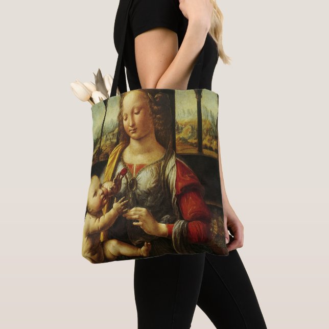 Tote Bag La Madone au Carnation de Léonard de Vinci (De près)